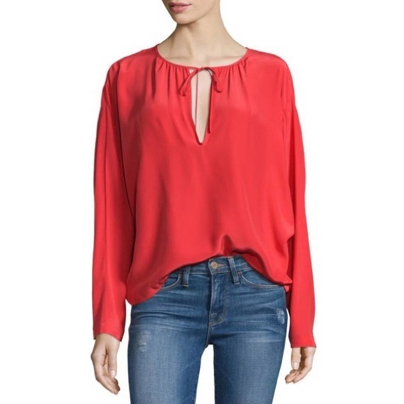 Frame Denim Red Blouse - Picture 1 of 7